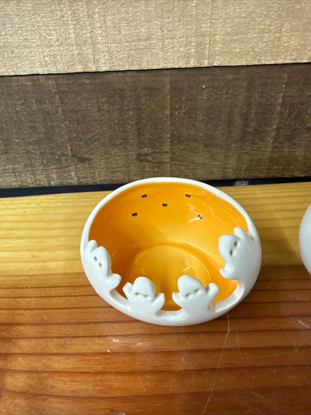 PartyLite Spooky Ghost Tealight Candle Holders Halloween Set of 2